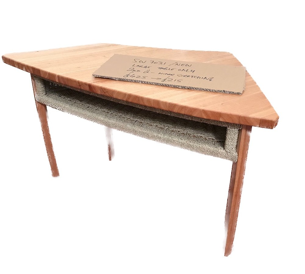 price tag on custom handmade wooden table
