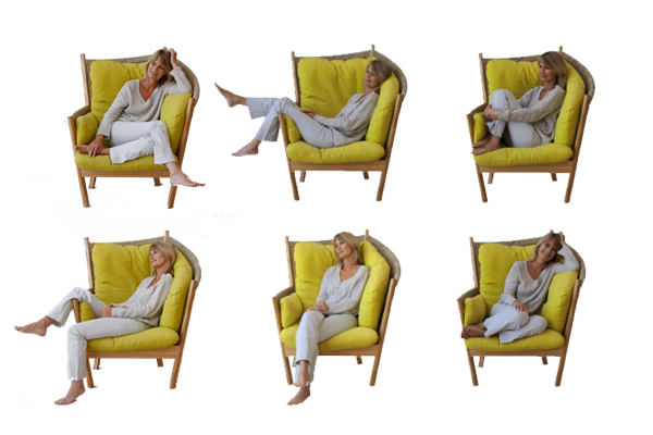 Semarang Conservatory Chair - Various comfy positions