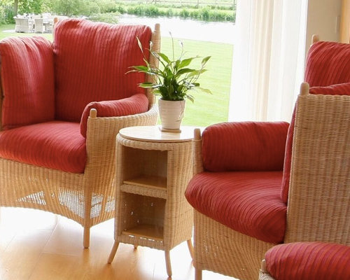 rattan furniture outside