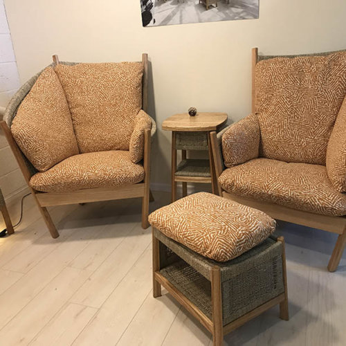 conservatory armchair and footstool