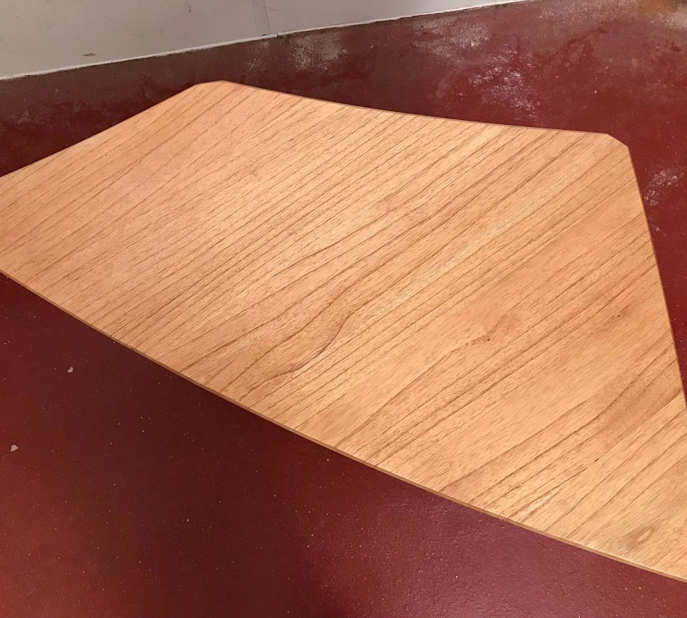 top surface of wooden table