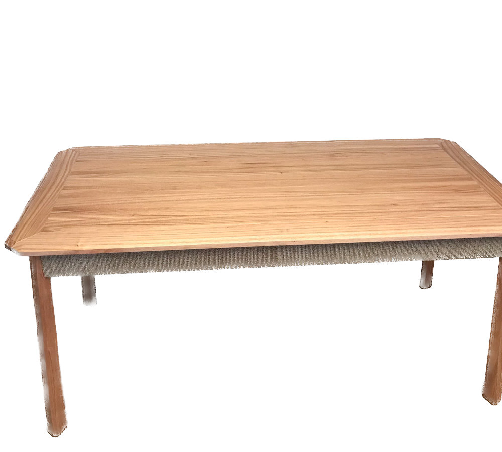 a wooden dining table