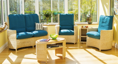 Kartosuro furniture arranged in a conservatory